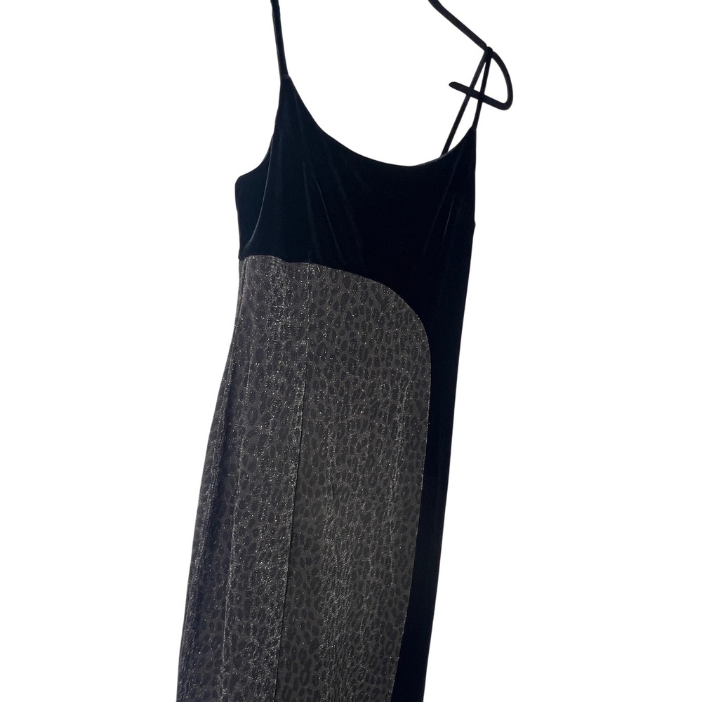 Scott McClintock Vintage Maxi Dress Velvet Animal Print Dress Size 10